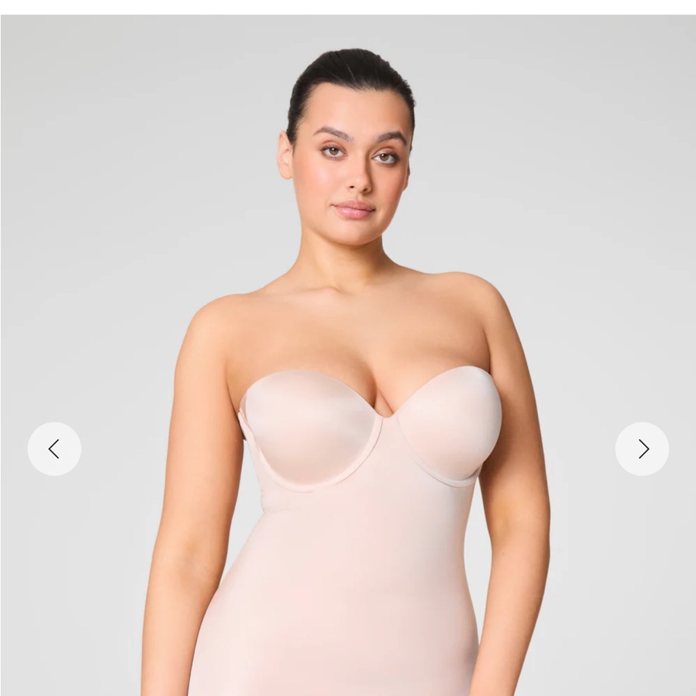 Strapless Cupped Mid-Thigh Bodysuit